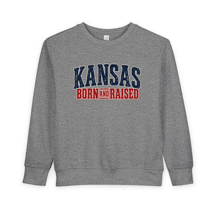 Kansas Born and Raised Western Heritage Unisex Toddler Sweatshirt