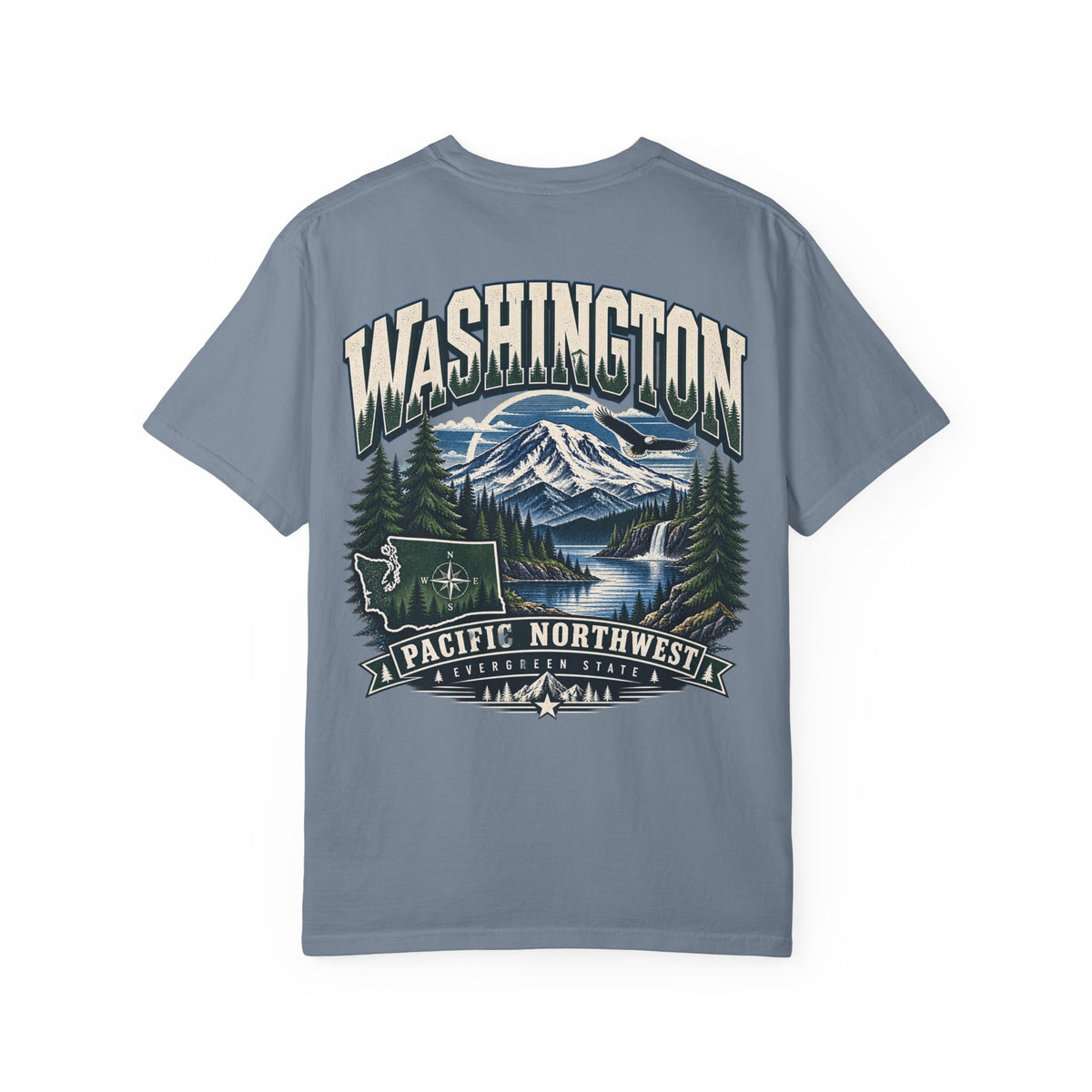 Washington Pacific Northwest Unisex Comfort Color 1717 Streetwear Graphic Tee