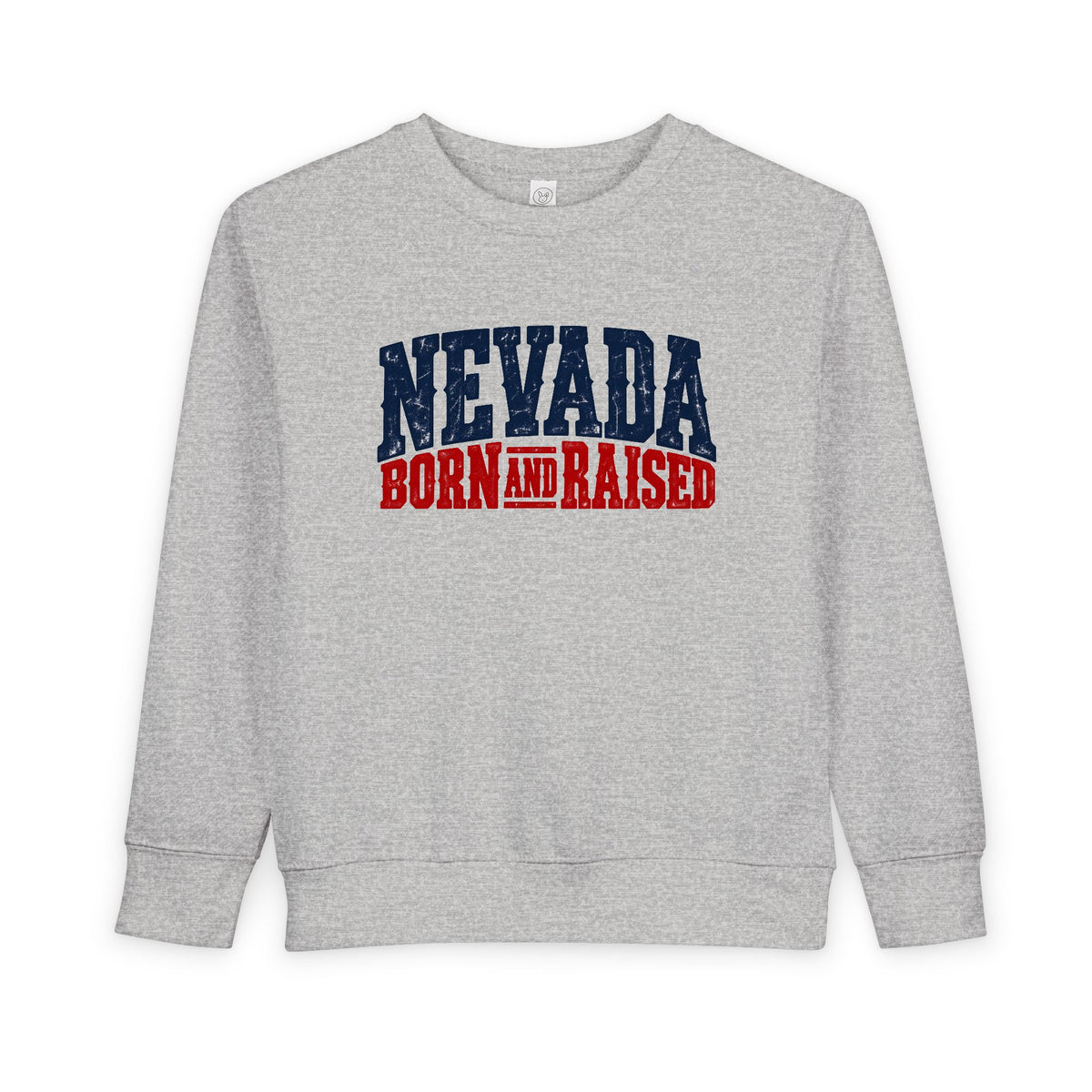 Nevada Born and Raised Rugged Western Unisex Toddler Sweatshirt