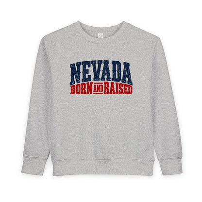 Nevada Born and Raised Rugged Western Unisex Toddler Sweatshirt