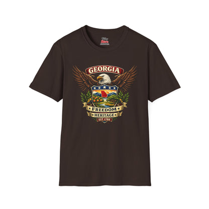 Georgia Americana Eagle Unisex Softstyle T Shirt State Pride Graphic Tee Collections FS03
