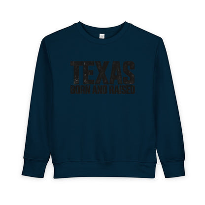 Texas Born and Raised Modern Minimal Unisex Toddler Sweatshirt