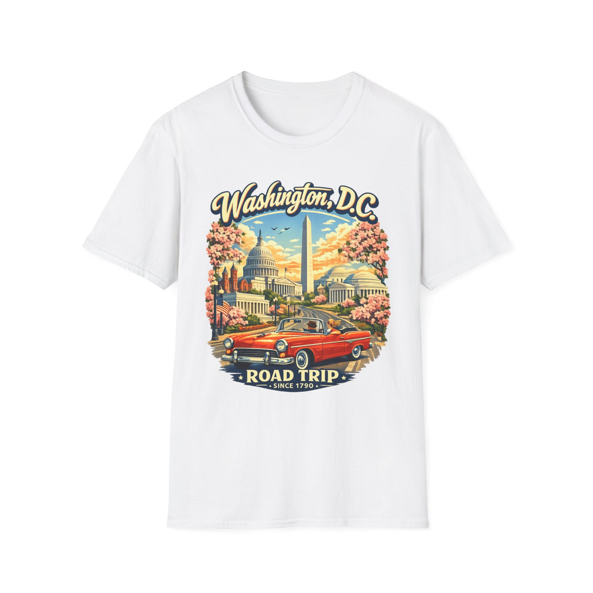 Washington D.C. Road Trip Unisex Softstyle T Shirt State Pride Graphic Tee Collections FS03