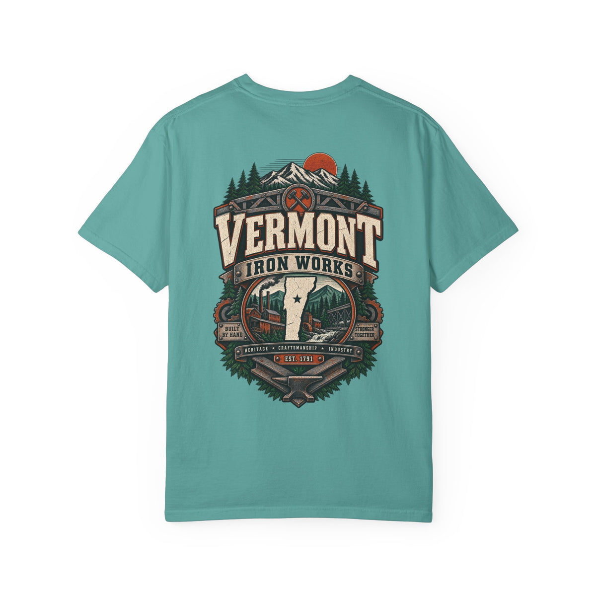 Vermont Iron Works Unisex Comfort Color 1717 Streetwear Graphic Tee