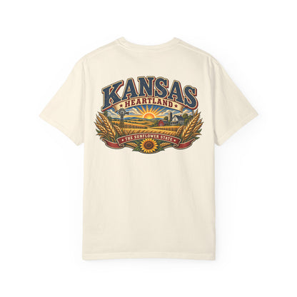 Kansas Heartland Unisex Comfort Color 1717 Streetwear Graphic Tee