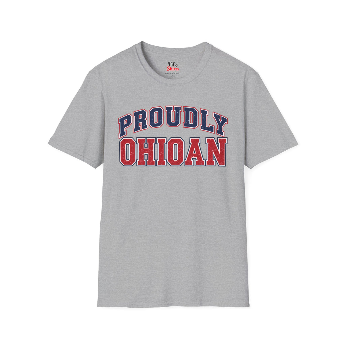 Proudly Ohioan Ohio Unisex Softstyle T Shirt State Name Graphic Tee
