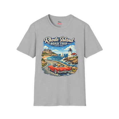 Rhode Island Road Trip Unisex Softstyle T Shirt State Pride Graphic Tee Collections FS03