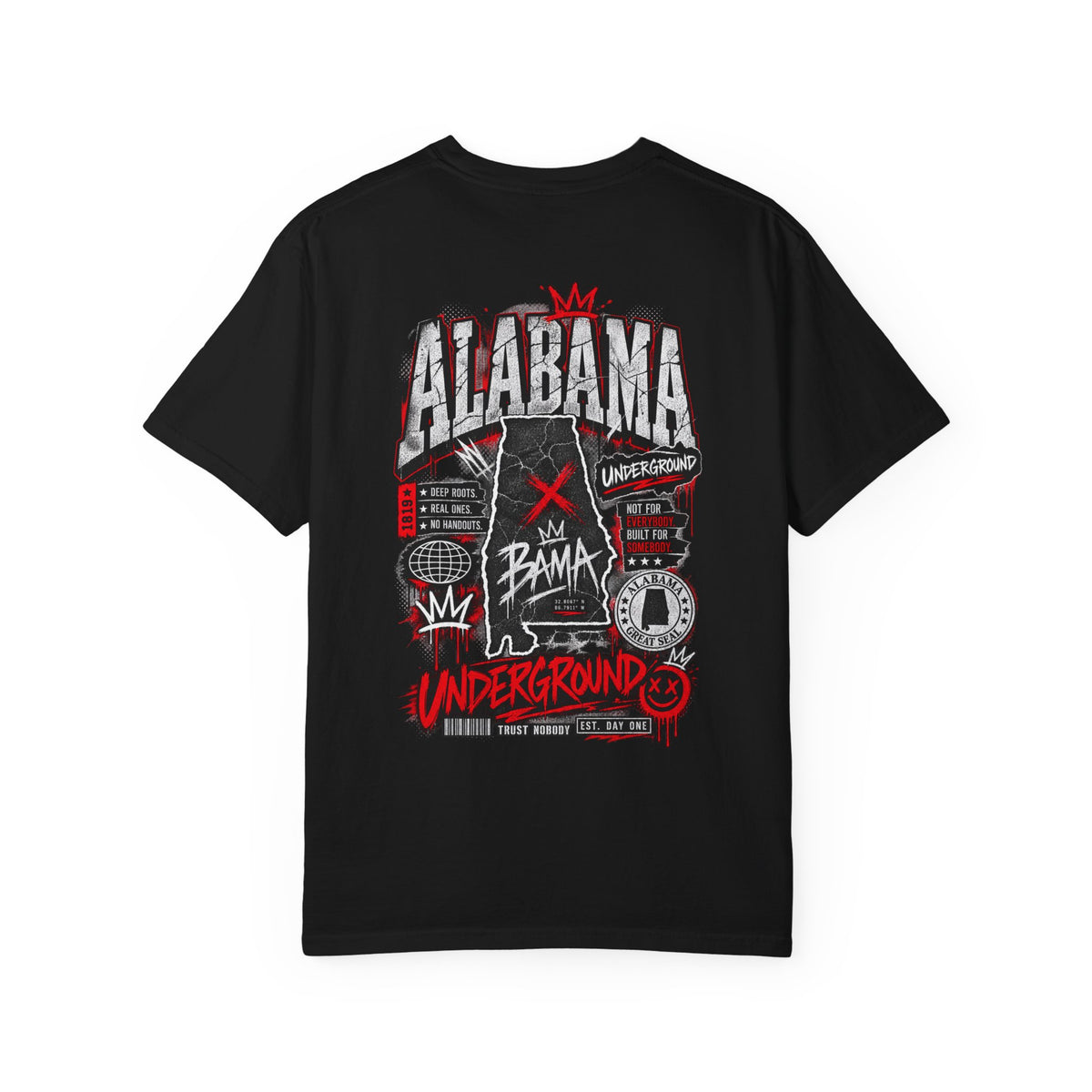 Alabama Underground Unisex Comfort Color 1717 Streetwear Graphic Tee