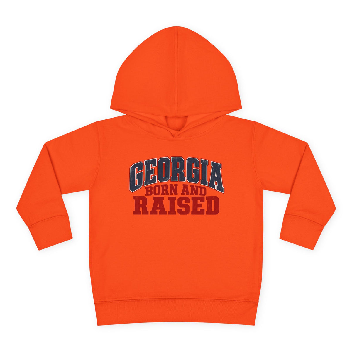 Georgia Born and Raised Rustic Southern Unisex Toddler Pullover Fleece Hoodie