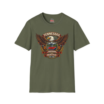 Tennessee Americana Eagle Unisex Softstyle T Shirt State Pride Graphic Tee Collections FS03