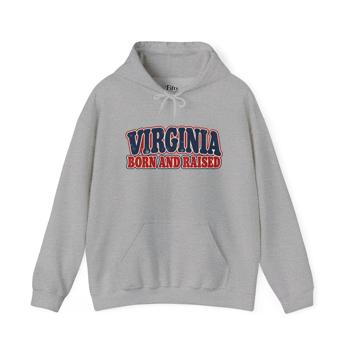 Virginia Born and Raised Retro 1970s Unisex Hoodie Graphic