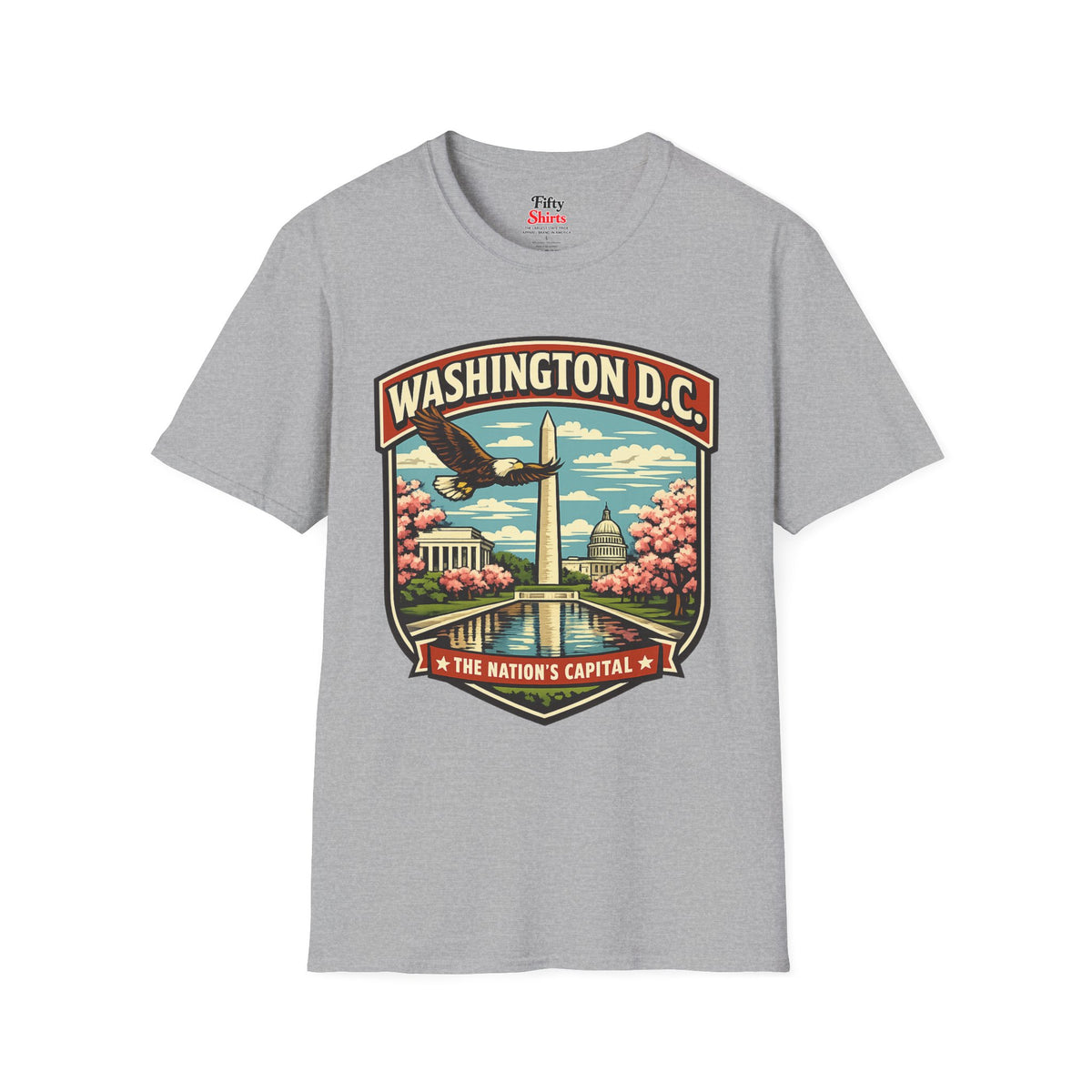 Washington D.C. Nation Capital Adventure Unisex Softstyle T Shirt State Pride Graphic Tee Collections FS03