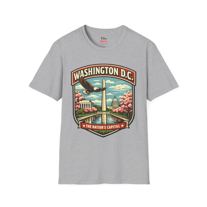Washington D.C. Nation Capital Adventure Unisex Softstyle T Shirt State Pride Graphic Tee Collections FS03