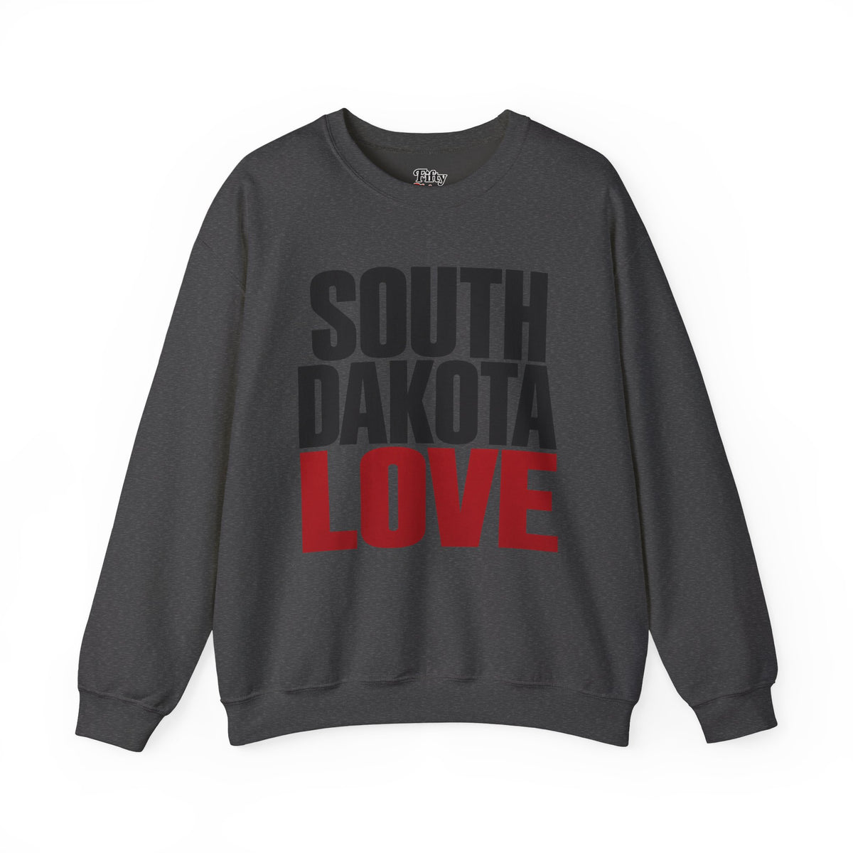 South Dakota Love Unisex Crewneck Sweatshirt State Name Graphic
