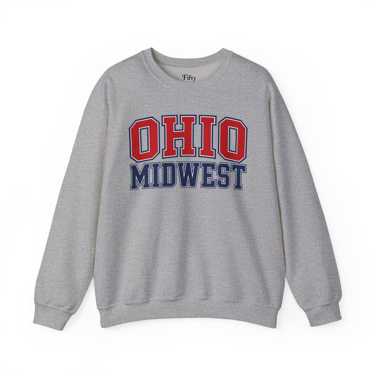Ohio Midwest Unisex Crewneck Sweatshirt State Name Graphic