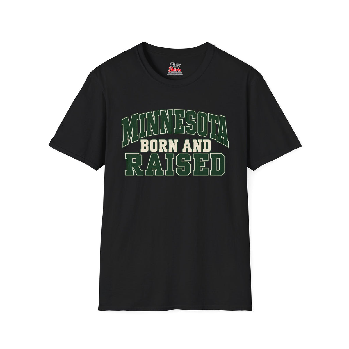 Minnesota Born and Raised Unisex Softstyle T Shirt State Name Graphic Tee