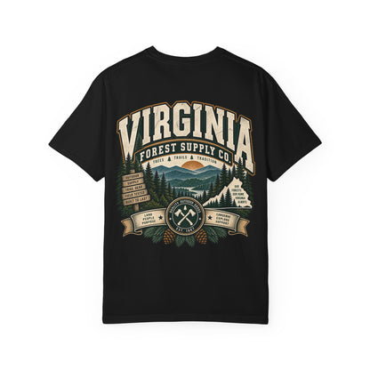 Virginia Forest Supply Co Unisex Comfort Color 1717 Streetwear Graphic Tee