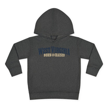West Virginia Born and Raised Southern Heritage Unisex Toddler Pullover Fleece Hoodie