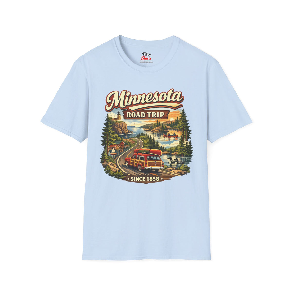 Minnesota Road Trip Unisex Softstyle T Shirt State Pride Graphic Tee Collections FS03