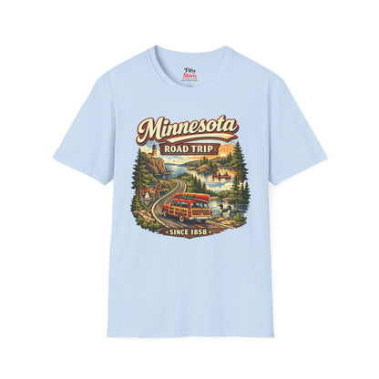Minnesota Road Trip Unisex Softstyle T Shirt State Pride Graphic Tee Collections FS03
