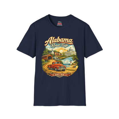 Alabama Road Trip Unisex Softstyle T Shirt State Pride Graphic Tee Collections FS03