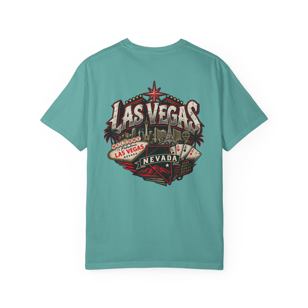 Las Vegas Nevada Unisex Comfort Color 1717 Streetwear Graphic Tee