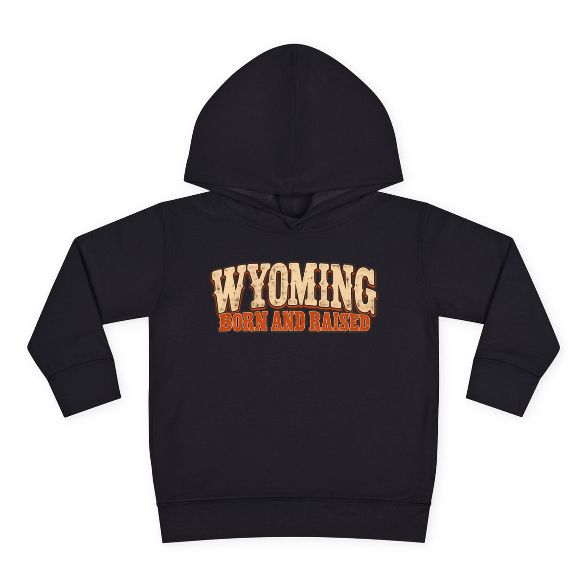 Wyoming Born and Raised Vintage 1970s Western Unisex Toddler Pullover Fleece Hoodie