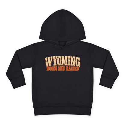 Wyoming Born and Raised Vintage 1970s Western Unisex Toddler Pullover Fleece Hoodie