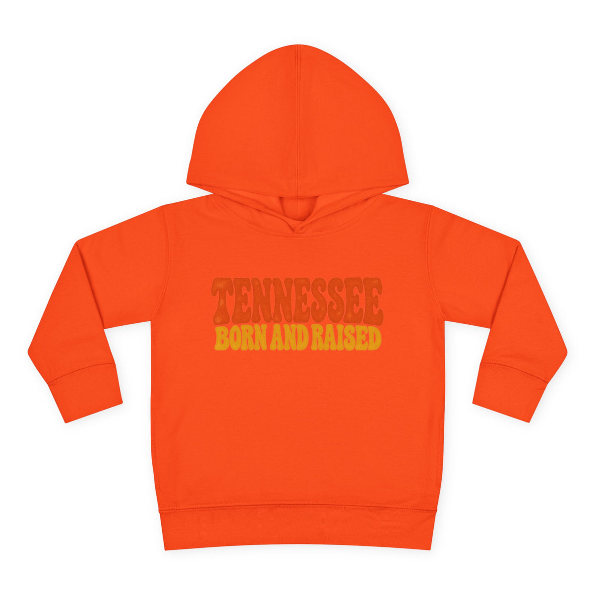 Tennessee Born and Raised Retro 1970s Unisex Toddler Pullover Fleece Hoodie