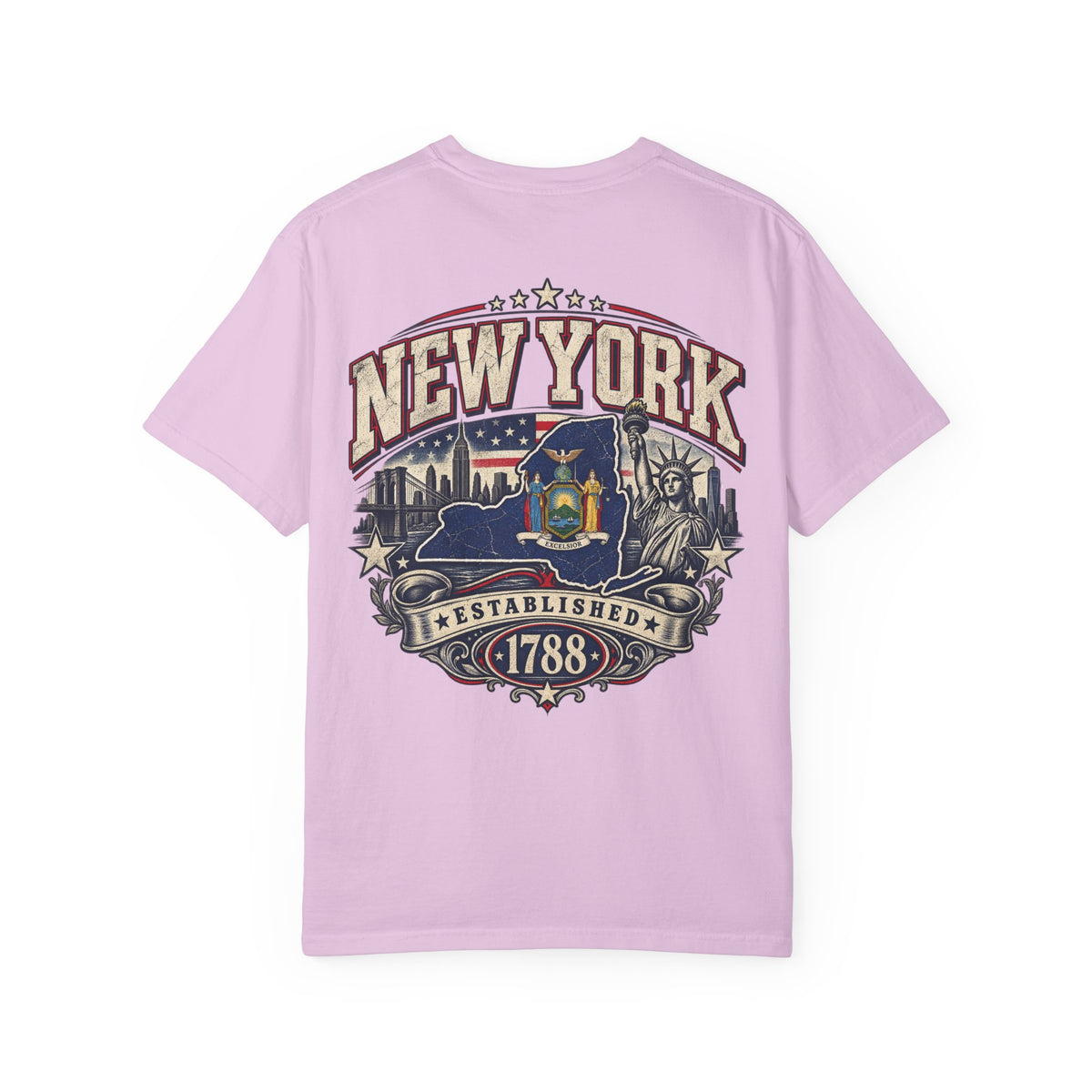 New York Established 1788 Unisex Comfort Color 1717 Streetwear Graphic Tee