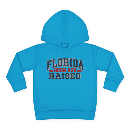 Florida Born and Raised Rustic Americana Unisex Toddler Pullover Fleece Hoodie
