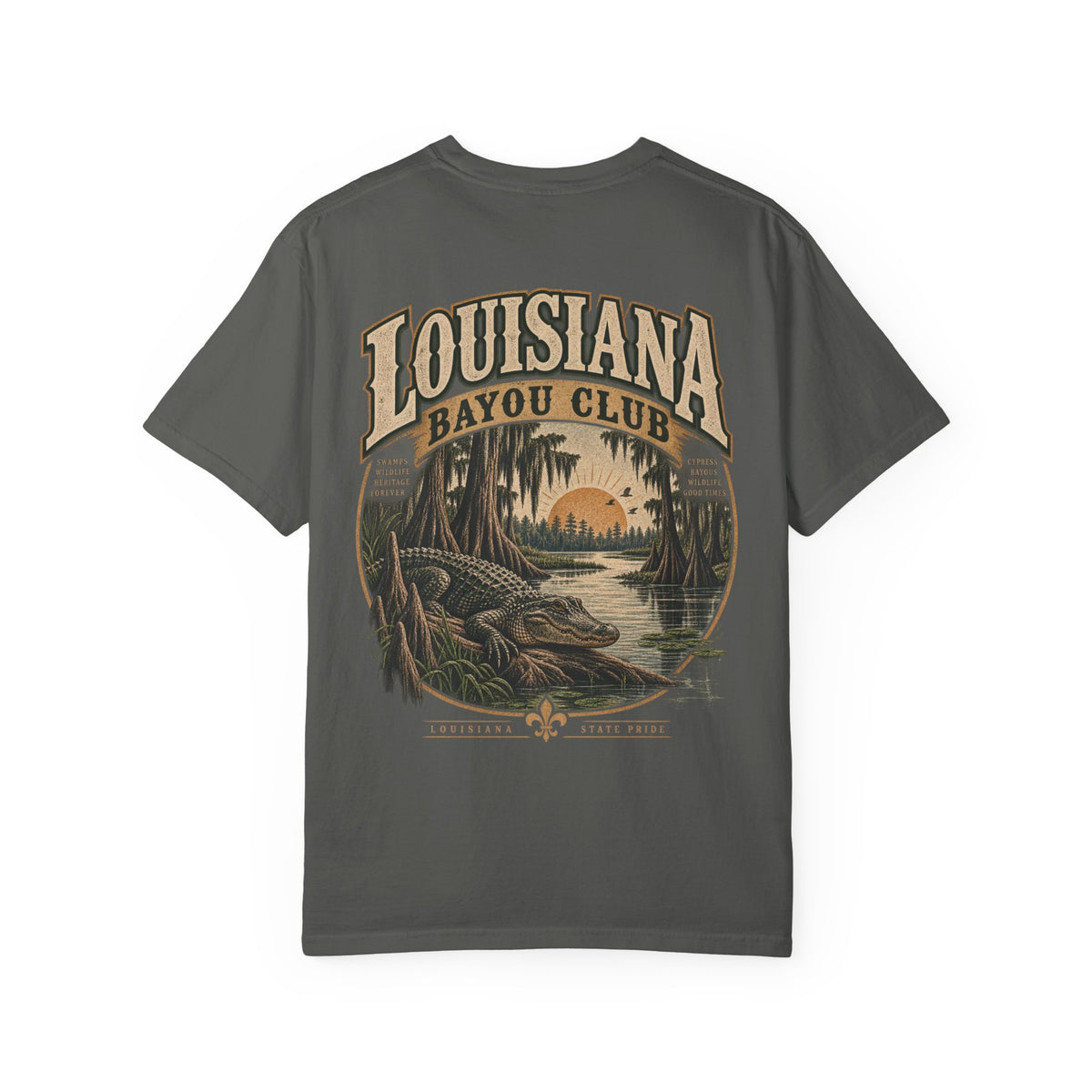 Louisiana Bayou Club Unisex Comfort Color 1717 Streetwear Graphic Tee