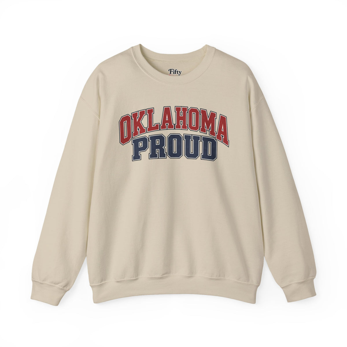 Oklahoma Proud Unisex Crewneck Sweatshirt State Name Graphic