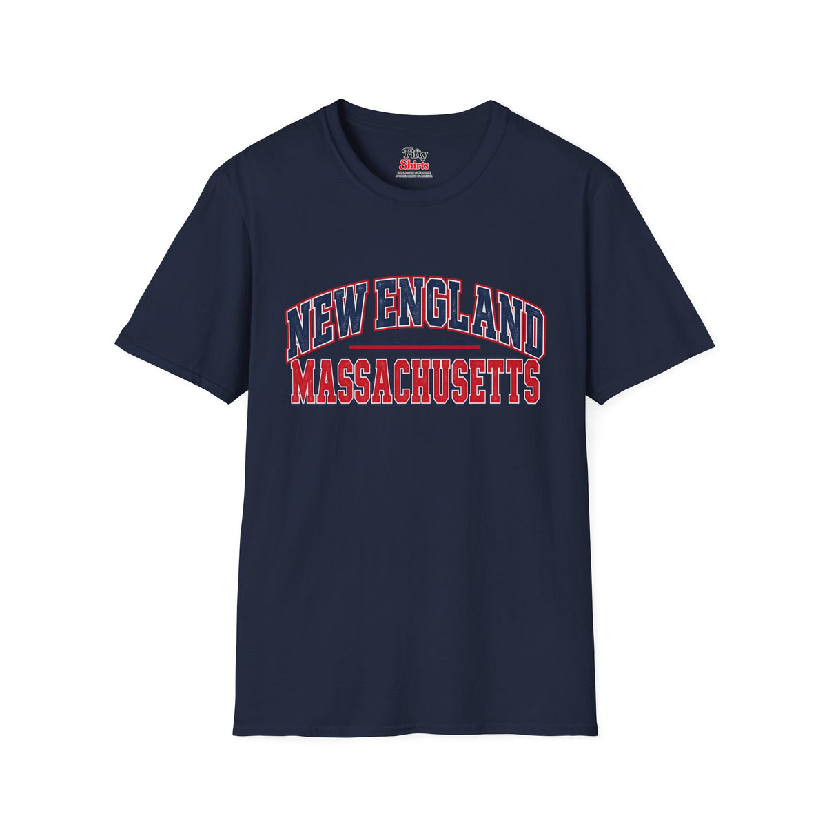 New England Massachusetts Unisex Softstyle T Shirt State Name Graphic Tee