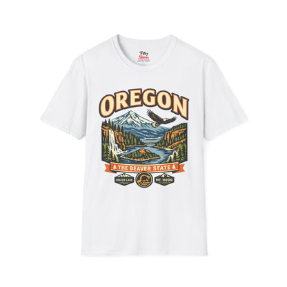 Oregon Beaver State Adventure Unisex Softstyle T Shirt State Pride Graphic Tee Collections FS03
