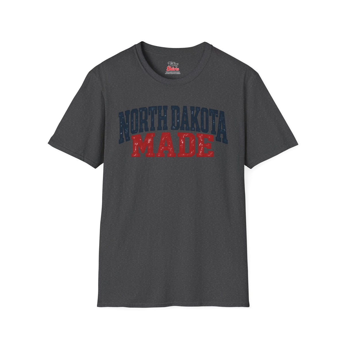 North Dakota Made Unisex Softstyle T Shirt State Name Graphic Tee