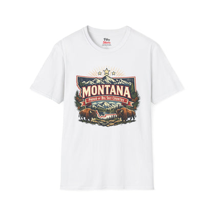 Montana State Pride Unisex Softstyle T Shirt State Pride Graphic Tee Collections FS03
