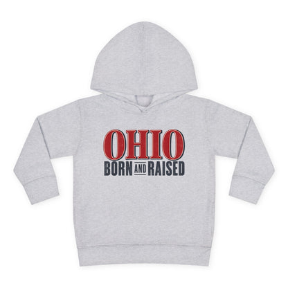 Ohio Born and Raised Premium Heritage Unisex Toddler Pullover Fleece Hoodie