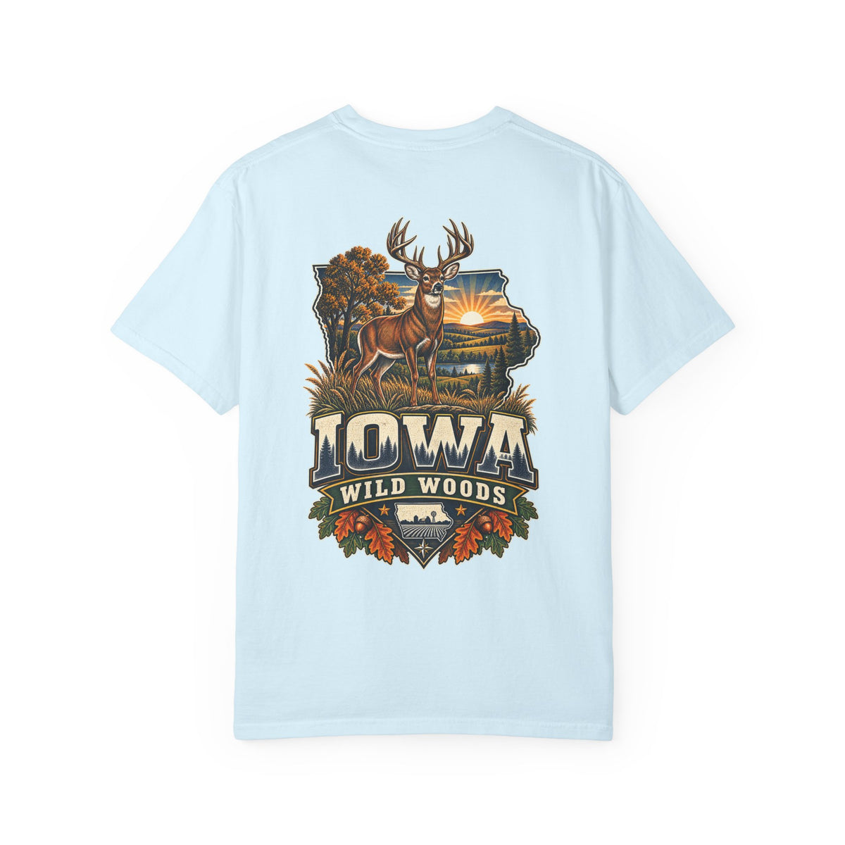Iowa Wild Woods Unisex Comfort Color 1717 Streetwear Graphic Tee