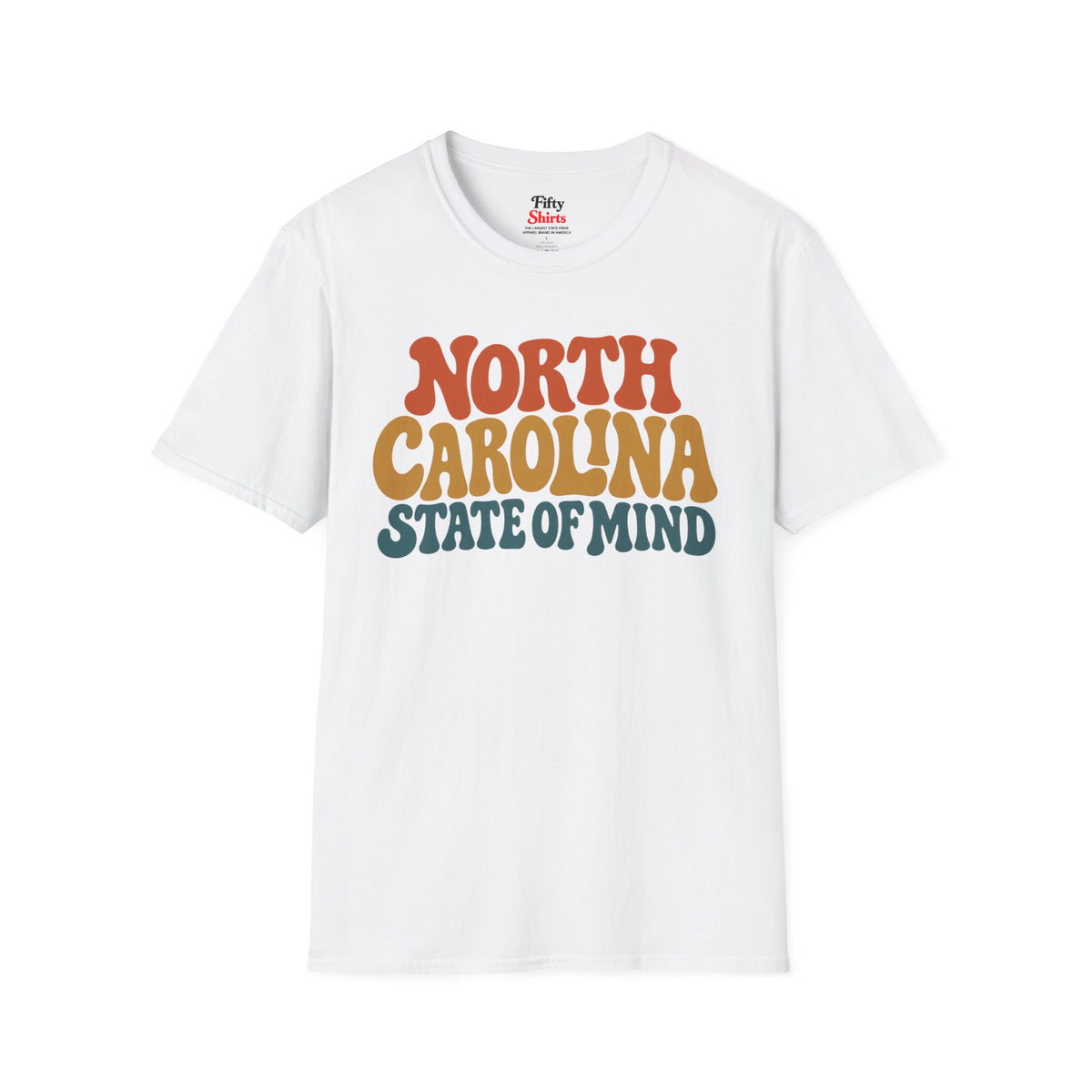 North Carolina State Of Mind Unisex Softstyle T Shirt State Name Graphic Tee