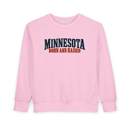 Minnesota Born and Raised Premium Northwoods Unisex Toddler Sweatshirt