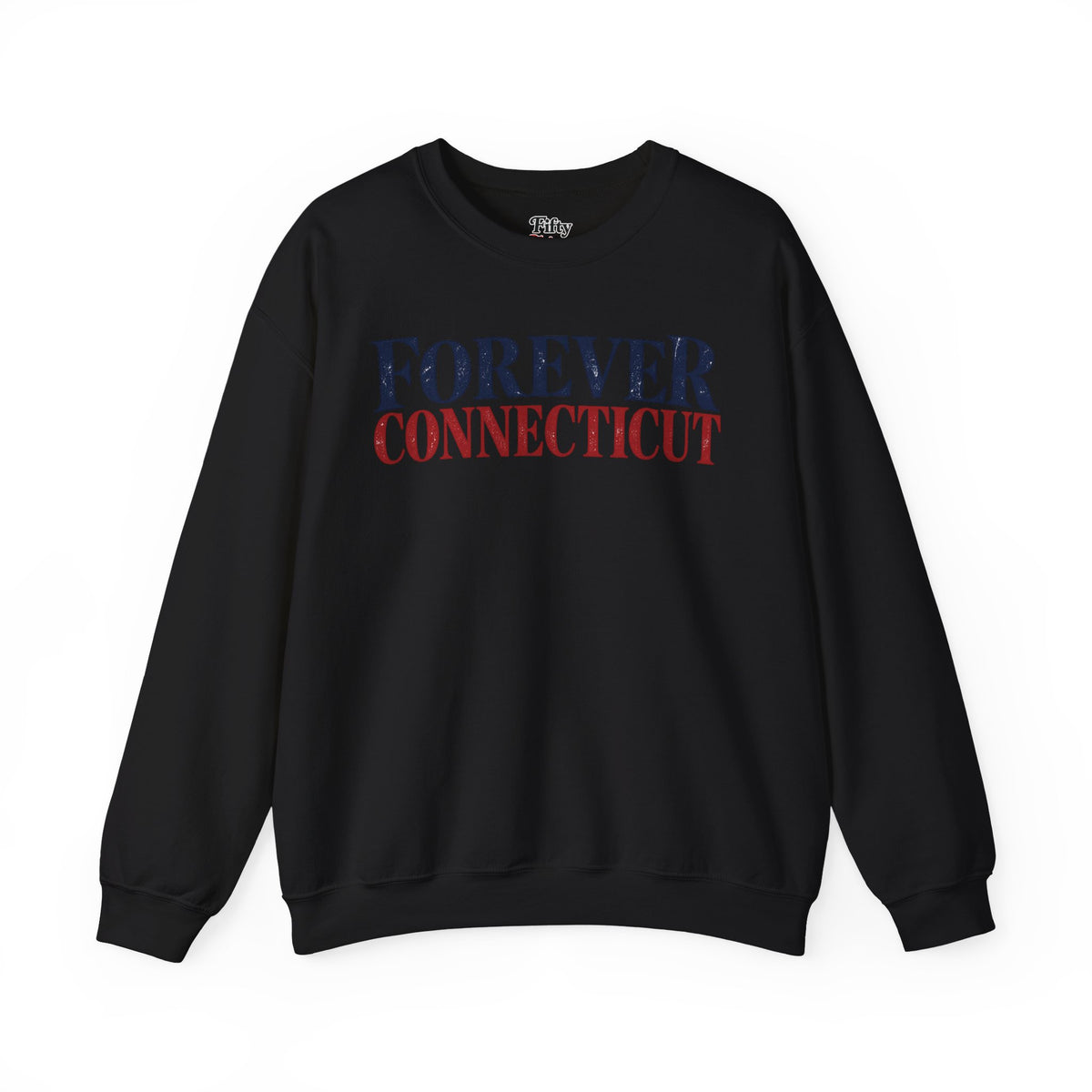 Forever Connecticut Unisex Crewneck Sweatshirt State Name Graphic