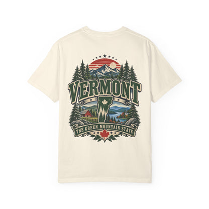 Vermont the Green Mountain State Unisex Comfort Color 1717 Streetwear Graphic Tee
