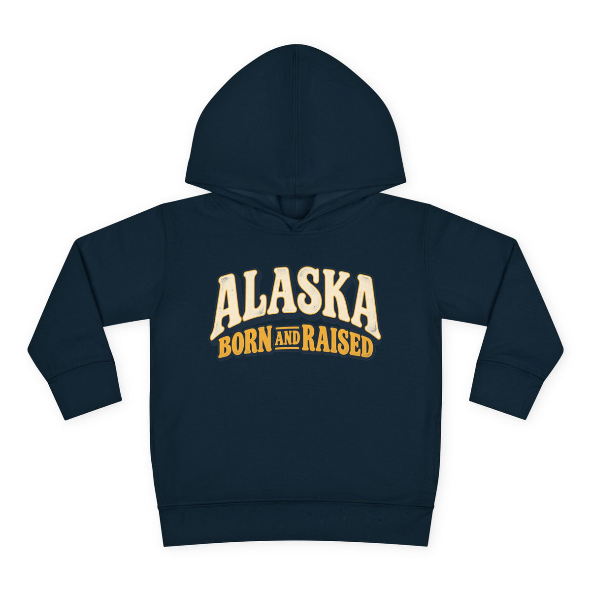 Alaska Born and Raised Retro 1970s Alaska Unisex Toddler Pullover Fleece Hoodie