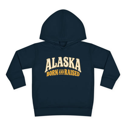 Alaska Born and Raised Retro 1970s Alaska Unisex Toddler Pullover Fleece Hoodie
