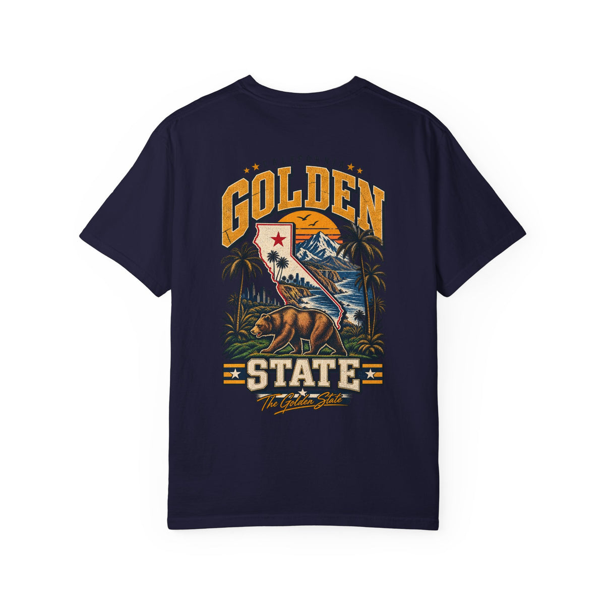 California Golden State Streetwear  Unisex Comfort Color 1717 Streetwear Graphic Tee