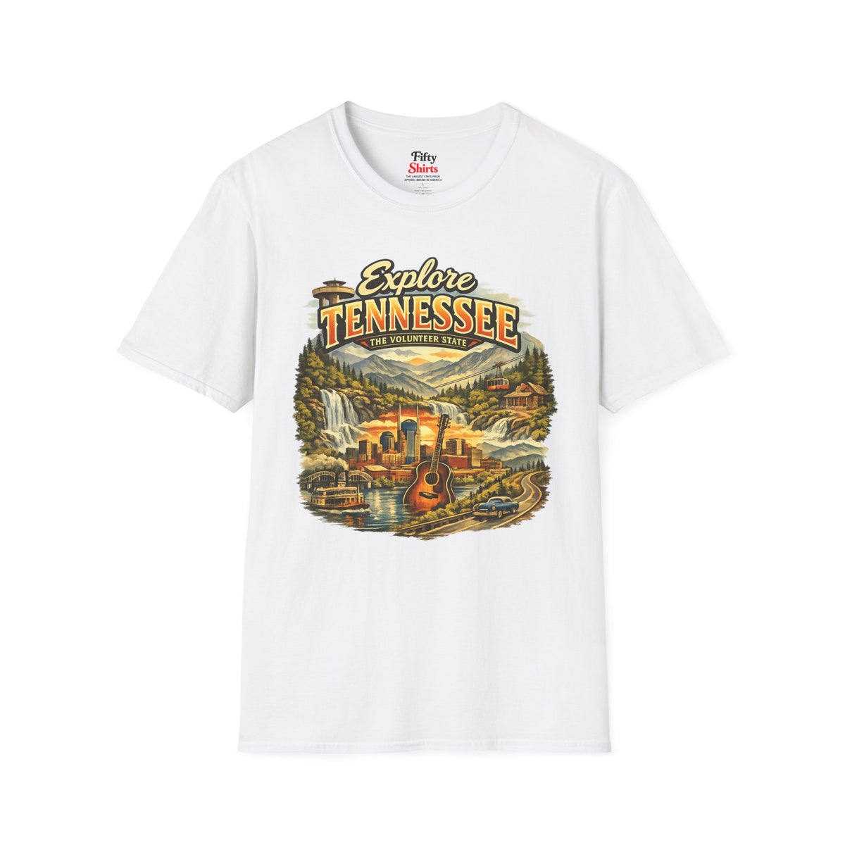 Explore Tennessee Unisex Softstyle T Shirt State Pride Graphic Tee Collections FS03