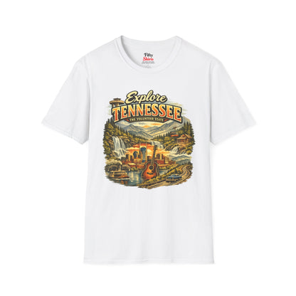 Explore Tennessee Unisex Softstyle T Shirt State Pride Graphic Tee Collections FS03