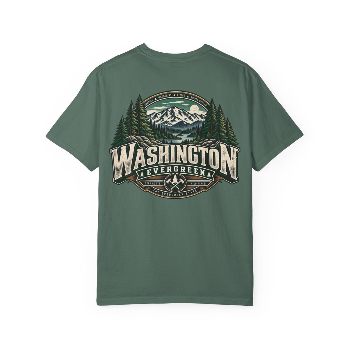 Washington Evergreen Unisex Comfort Color 1717 Streetwear Graphic Tee