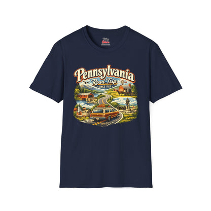 Pennsylvania Road Trip Unisex Softstyle T Shirt State Pride Graphic Tee Collections FS03